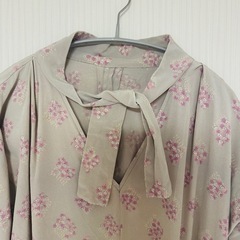 シルク　手作りワンピースの画像
