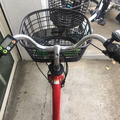 地域限定送料無料　ヤマハ　パス　ウィズ　12,3AH　子供乗せ　赤　アシスタ　ビビ　神戸市　電動自転車　の画像
