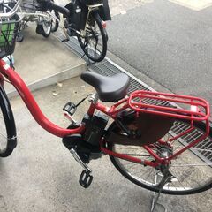 地域限定送料無料　ヤマハ　パス　ウィズ　12,3AH　子供乗せ　赤　アシスタ　ビビ　神戸市　電動自転車　の画像
