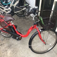 地域限定送料無料　ヤマハ　パス　ウィズ　12,3AH　子供乗せ　赤　アシスタ　ビビ　神戸市　電動自転車　の画像