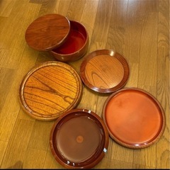 【差し上げます】木曽漆器 8点  の画像