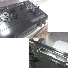 使用感少 都市ガステーブル 2024年製 幅56cm リンナイ ガスコンロ 左強火 RT35NJH☆ 札幌市 北区 屯田 の画像