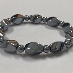 テラヘルツブレスレット約8mm珠／内径16.5cm  エネルギーを整え心身をリフレッシュ　スタイリッシュで男女兼用にも　の画像