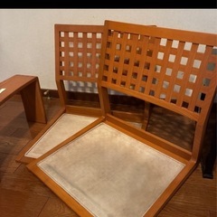 🌹高級家具カンディハウスの座椅子2脚と肘掛け🌹の画像
