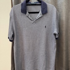 Ralph Lauren チェック柄 ポロシャツ グレー/ネイビーの画像