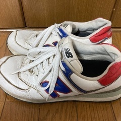 ニューバランス 574 ホワイトレザー 27cmの画像