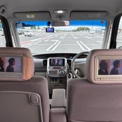 美車！子育てママさんに 後席用モニター2個！ H25 タント後期 X パワスラ ヘッドレストモニター 車高調 検R8/1の画像