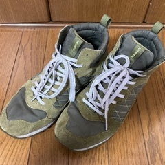 MERRELL ハイカットスニーカー スエード オリーブグリーン 26.5cmの画像