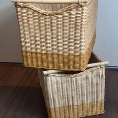収納　カゴ　２個セットの画像