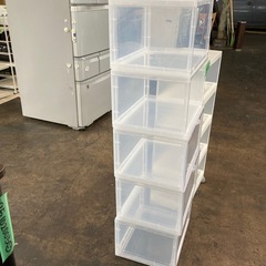 セット 隙間ラック 透明プラスチックシューズボックスの画像
