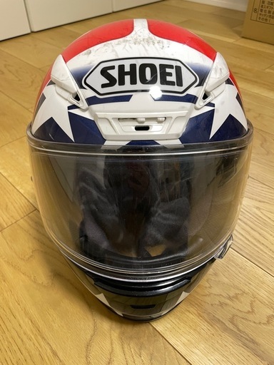 SHOEI ヘルメット ホワイト/レッド/ブルー  フルフェイスヘルメット ショウエイ Lサイズ