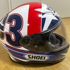 SHOEI ヘルメット ホワイト/レッド/ブルー  フルフェイスヘルメット ショウエイ Lサイズの画像