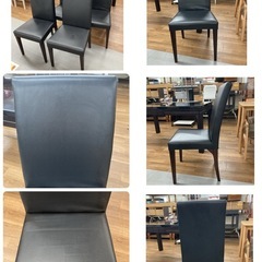 💚ダイニングセットフェア開催 期間限定の特別価格！💚S271 ⭐ 輸入家具 ダイニング5点セット 人気のブラック 幅140cm USEDの画像