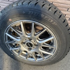【4本】ダンロップ スタッドレスタイヤ 175/65R14 ホイール付き 4本セット 2024年製 の画像