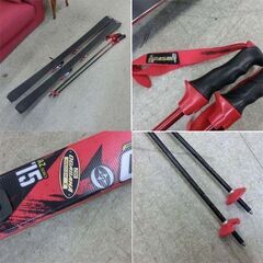 オガサカ 165㎝ スキー3点セット AZ-15 ブラックエディション スキー板 ストック付き OGASAKA 黒×赤 スキー板 スキー 大人サイズ 札幌市 西区 西野店の画像