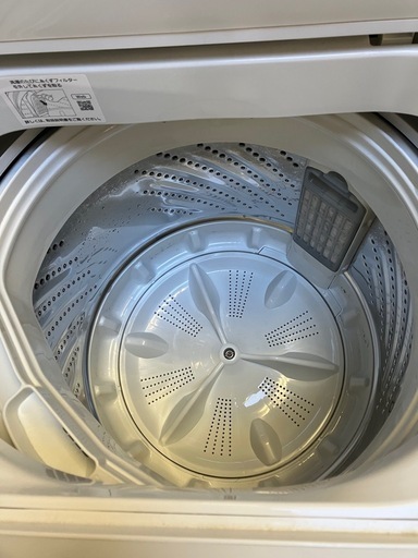 O　2510-499　Panasonic 全自動電気洗濯機 5.0kg NA-F5BE3 2024年製  動作確認済み キズ 汚れあり