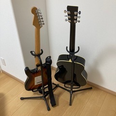 ギター アコースティック エレキ ストラップ 台 ケースの画像