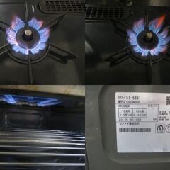 G∀小93 【ご来店限定】ガスコンロ リンナイ RT35NJH KG35NBKR 都市ガス 12A/13A 右強火 2023年製 中古品 検：Rinnai グリル ガステーブルの画像