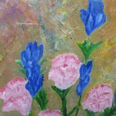 油絵　絵画　６２x５５cmの画像