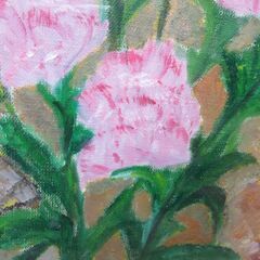 油絵　絵画　６２x５５cmの画像