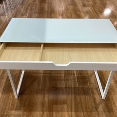 強化ガラストップ　ミニデスク【252082】の画像