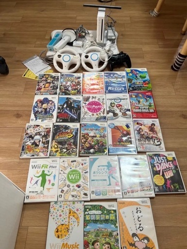 HDMIのWIIすぐ遊べる全セット、ソフト23個、 Wii コントローラー ゲーム 大乱闘スマッシュブ マリオ 任天堂　まとめ
