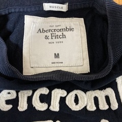 アバクロ Tシャツ ネイビー メンズMサイズの画像