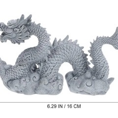 値引セール　青龍　青石＊龍彫り物カービング＊庭石・水槽装飾＊パワーストーン天然石の画像