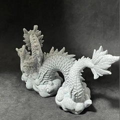 値引セール　青龍　青石＊龍彫り物カービング＊庭石・水槽装飾＊パワーストーン天然石の画像