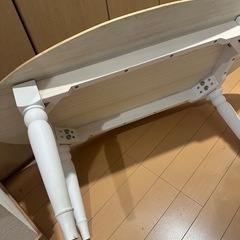 アンティーク調天然木ローテーブルの画像