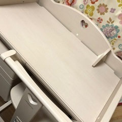 ハート学習机イス引き出し3点セットの画像