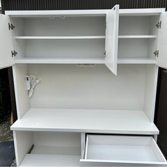 【光沢あり上下分解可】食器棚 キッチンボード レンジ台 カップボード【現金 PayPay オンライン決済お支払い出来ます】 の画像