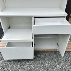 【光沢あり上下分解可】食器棚 キッチンボード レンジ台 カップボード【現金 PayPay オンライン決済お支払い出来ます】 の画像