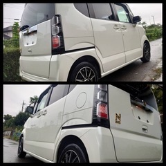 ☆Fタイヤ新品交換済み☆H27 N BOX SSパッケージ フル車検付き：令和9年10月まで！【装備多数】両側パワースライドドア.AW.ナビ.TV.Bluetooth.ETC.バックカメラ.フリップダウンモニター.シートヒーター。認証工場にて24ヶ月点検整備済み！！ 全てコミ総額32万！！の画像