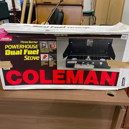 【キャンプ用品】コールマン スリーバーナー デュアルストーブ  428-700 