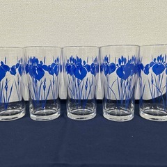 【レトロかわいい】ガラスコップ５個セットの画像