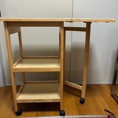 木製　ラック　キッチン台の画像