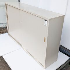 オフィス キャビネット（大）19800円！ 事務所の書類整理はコレ♪ コクヨ スチール引き違い戸タイプ 下置き オフホワイト　【UP!s】の画像