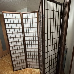 和風 障子 屏風 5連 パーテーションの画像