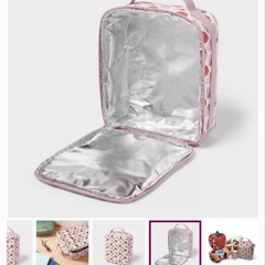 イチゴ柄　保冷バック　ランチバックの画像