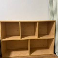 木製2段3列収納棚の画像