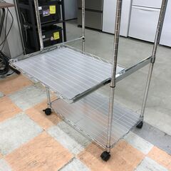 【ジャングルジャングル石川金沢店】レンジラック スチール 茶 幅(W)59×奥行(D)39×高さ(H)155cm ※クリーニング済みの画像