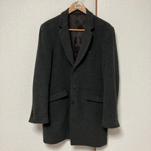 タケオキクチハーフコート「グレー系」現状品/used品／美品これからの時期に！