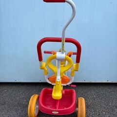 アンパンマン三輪車 舵取り棒付き 中古の画像