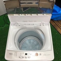 2021年製　アクア　全自動電気洗濯機　4.5kg  AQW-S45J   STの画像