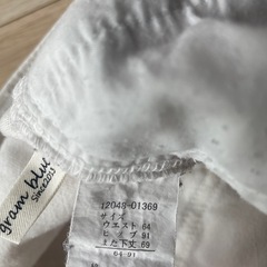 gram blue グラムブルー　パンツ　レディース　白の画像