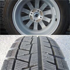 キューブに取付　アルミホイール+175/70R14ブリザック　4本SETの画像