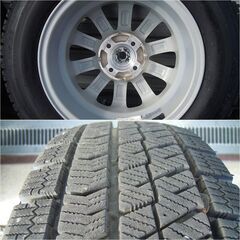キューブに取付　アルミホイール+175/70R14ブリザック　4本SETの画像