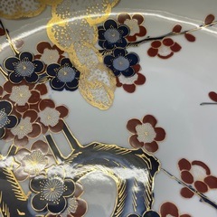 有田焼　秀峰作　金彩　梅　大皿46.3cm  飾り皿の画像