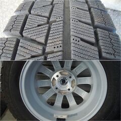 キューブに取付　アルミホイール+175/70R14ブリザック　4本SETの画像
